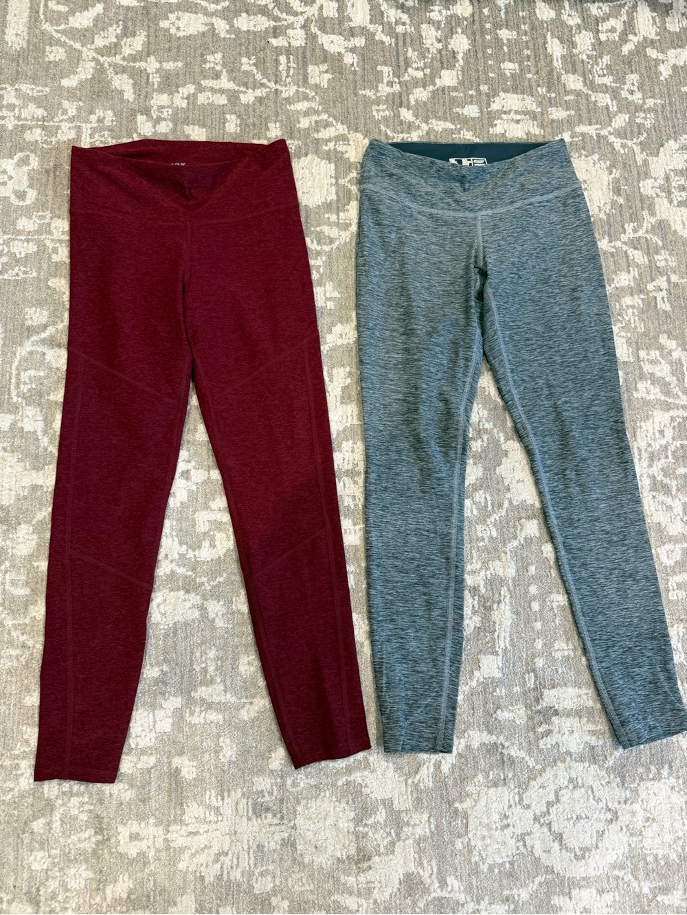 New Balance gray leggings and burgundy joy lab Active Leggings Duo